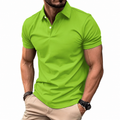 Men's Casual Solid Color Short Sleeved Polo Shirt