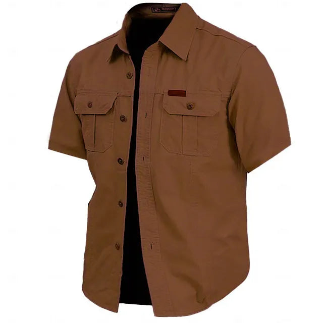 Direct Selling - Cow pattern casual men's work shirt short sleeves