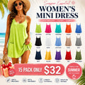 Women's Sleeveless Athletic Dress with Built-In Shorts