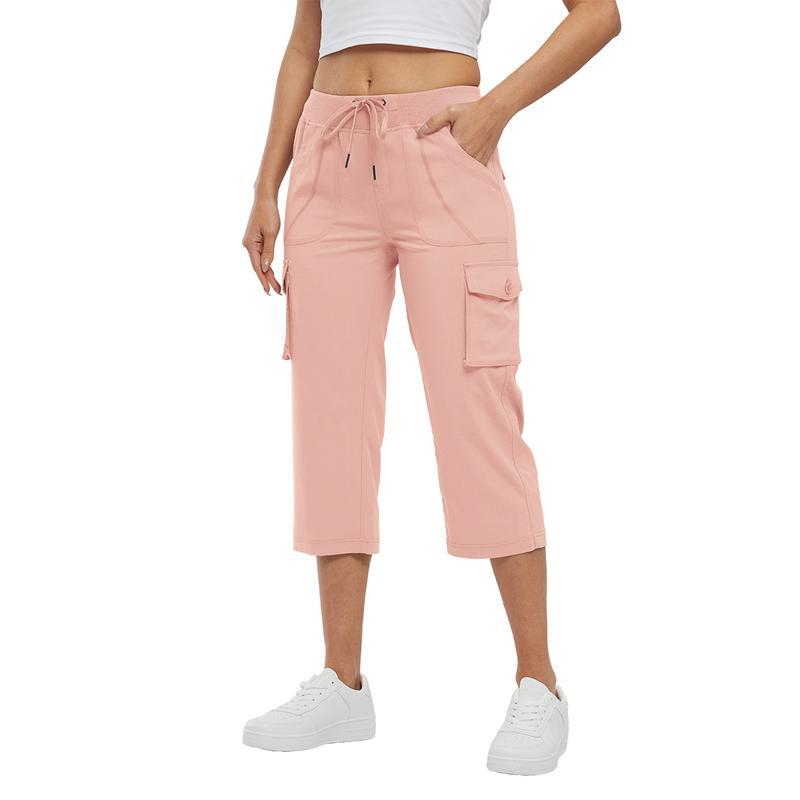 Multi Pocket Capri Cargo Pants