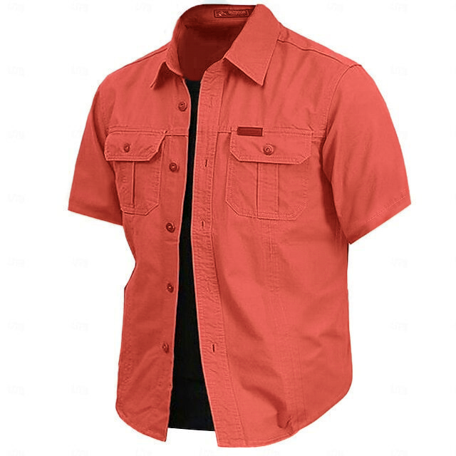 Direct Selling - Cow pattern casual men's work shirt short sleeves