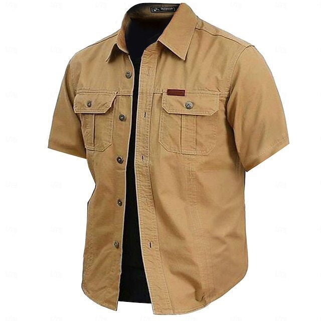 Direct Selling - Cow pattern casual men's work shirt short sleeves