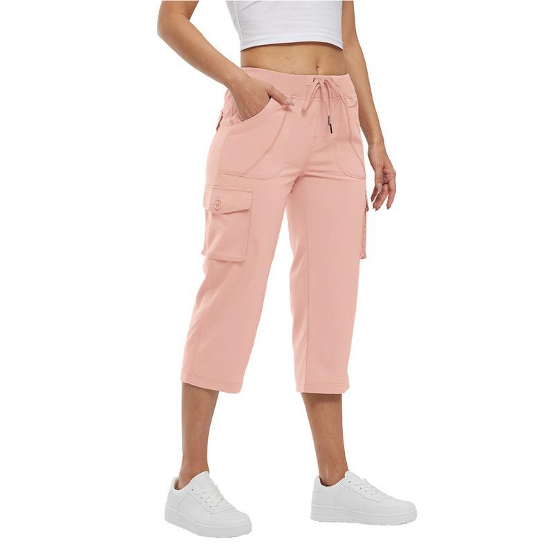 Multi Pocket Capri Cargo Pants
