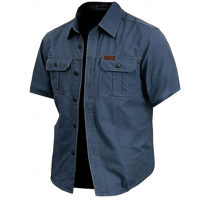 Direct Selling - Cow pattern casual men's work shirt short sleeves