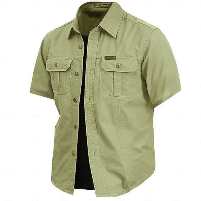 Direct Selling - Cow pattern casual men's work shirt short sleeves