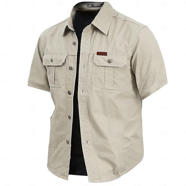 Direct Selling - Cow pattern casual men's work shirt short sleeves