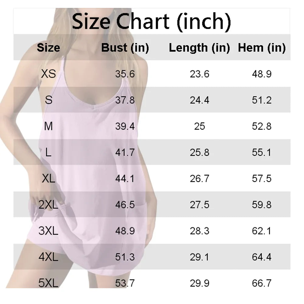 Women's Sleeveless Athletic Dress with Built-In Shorts