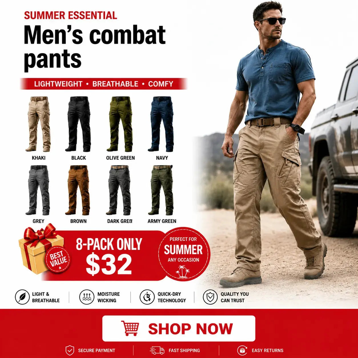 Men's combat pants