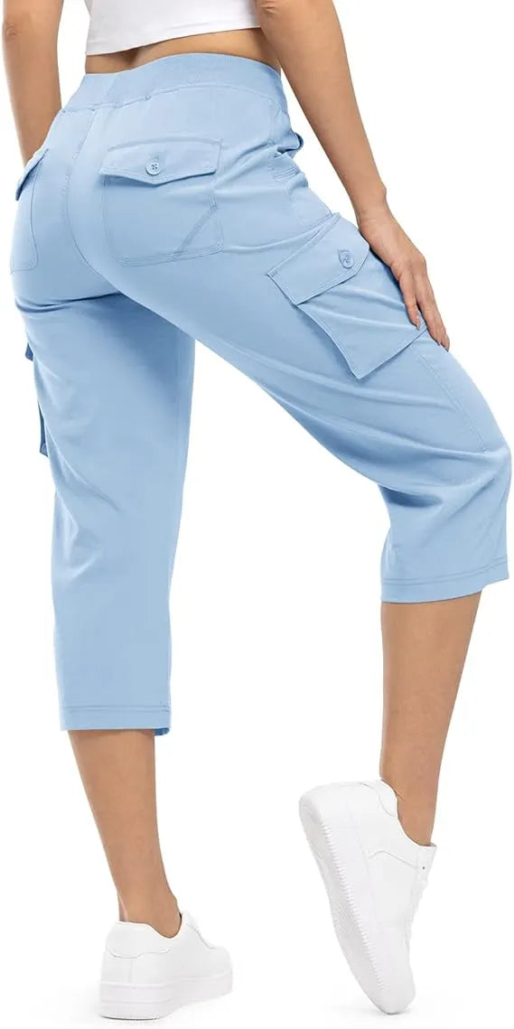 Multi Pocket Capri Cargo Pants