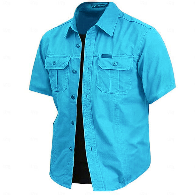 Direct Selling - Cow pattern casual men's work shirt short sleeves