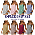 🔥Women's Summer Athletic Mini Dress Sleeveless V Neck Built-in Shorts
