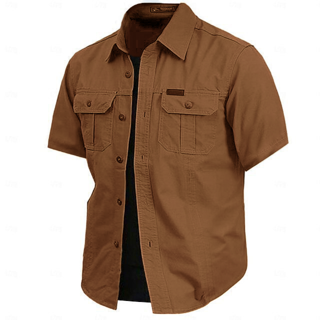 Direct Selling - Cow pattern casual men's work shirt short sleeves