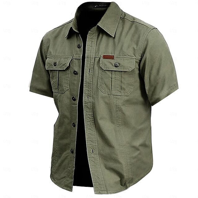 Direct Selling - Cow pattern casual men's work shirt short sleeves