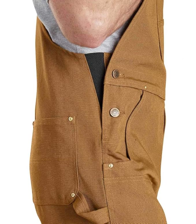 Men's Denim Bib Overalls, Workwear with Adjustable Straps and Convenient Tool Pockets