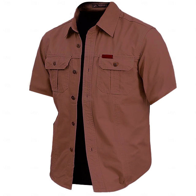 Direct Selling - Cow pattern casual men's work shirt short sleeves