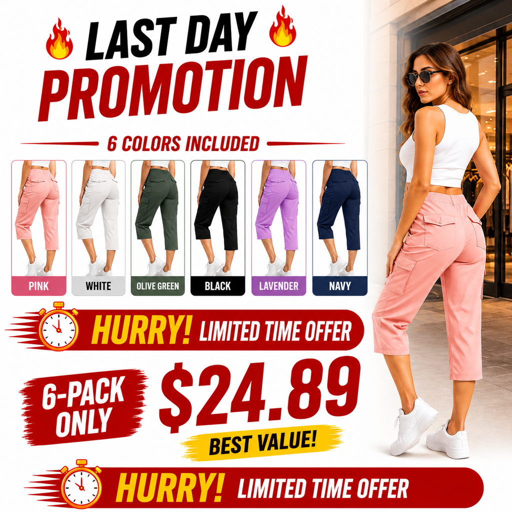 Multi Pocket Capri Cargo Pants