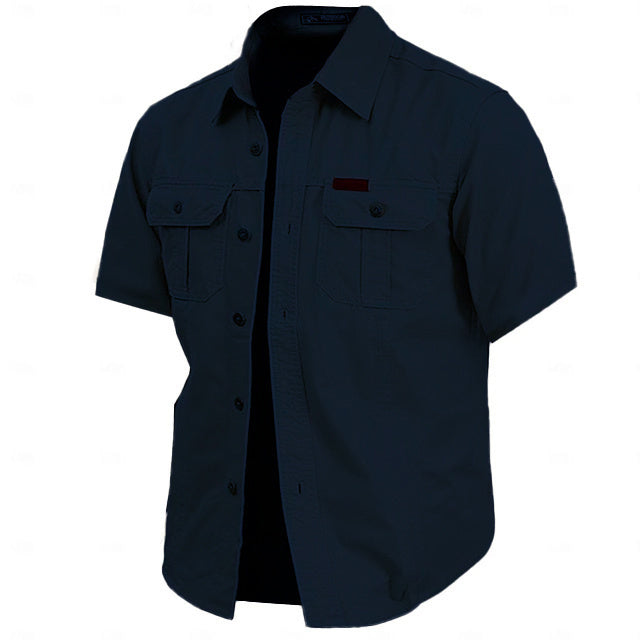 Direct Selling - Cow pattern casual men's work shirt short sleeves