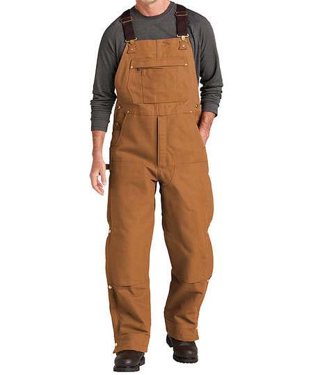 Men's Denim Bib Overalls, Workwear with Adjustable Straps and Convenient Tool Pockets
