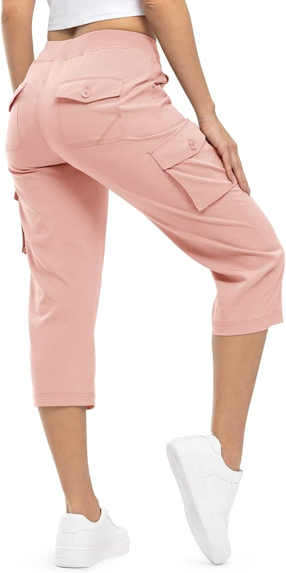 Multi Pocket Capri Cargo Pants