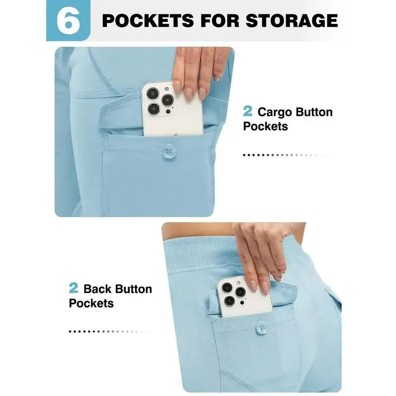 Women's Lightweight Cargo Capris – Multi-Pocket Casual Capris